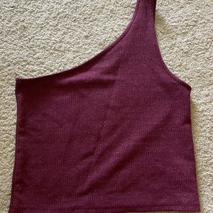 American Eagle Sparkly Maroon Going Out Top